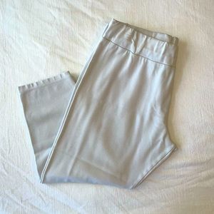 Logo by Lori Goldstein Off White Knit Twill Leggings